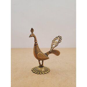 Vintage accessory makeup eyes/brass bronze kohl/eyeliner bottle